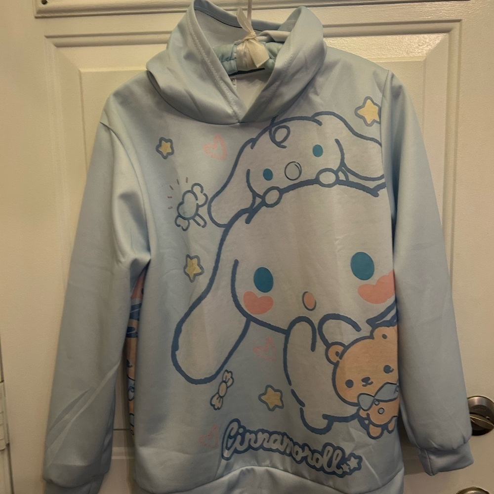 4/$20🌷☁️⭐️Sanrio Cinnamoroll Cloud-Nine Hoodie⭐️☁️ NWOT 🌟 Kids age 13/14